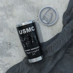 Custom USMC Warfighters 20oz Tumbler – Personalized Marine Corps Unit Cup with Rank, Name or Message
