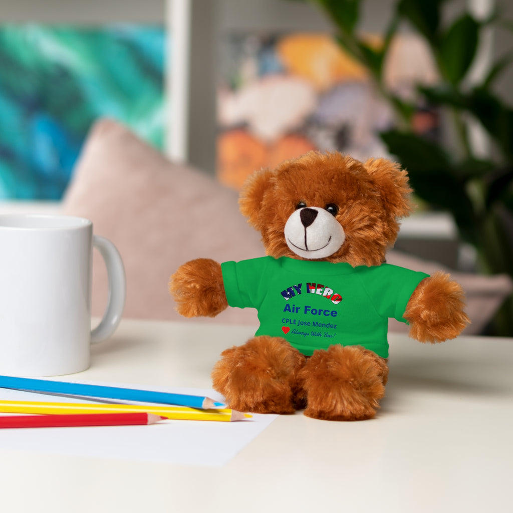 Custom U.S. Air Force Stuffed Animal with Personalized T-Shirt – 6 Plush Options, 5 Shirt Colors