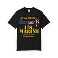 Personalized Marine Wife Gold Letters Shirt – Custom Semper Fi USMC Tee | Proud Military Spouse Gift | Comfort Colors 1717