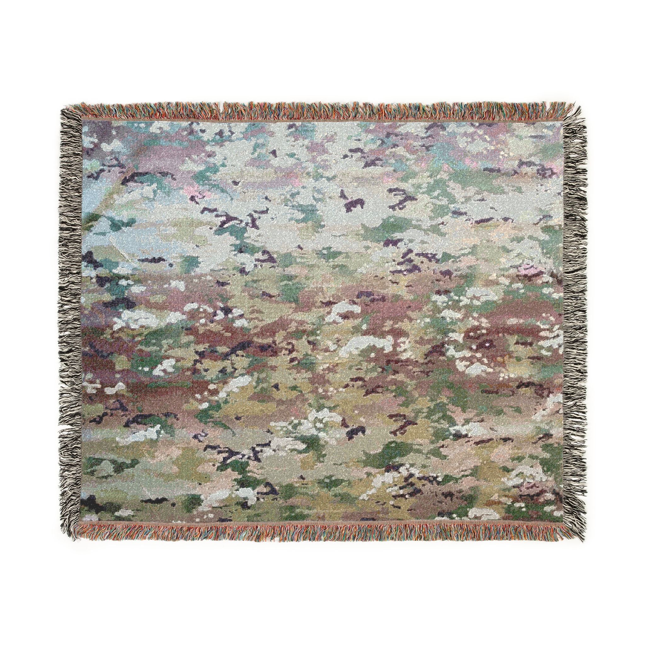 OCP Camouflage Military Woven Blanket – Army, Air Force & Space Force Inspired Throw