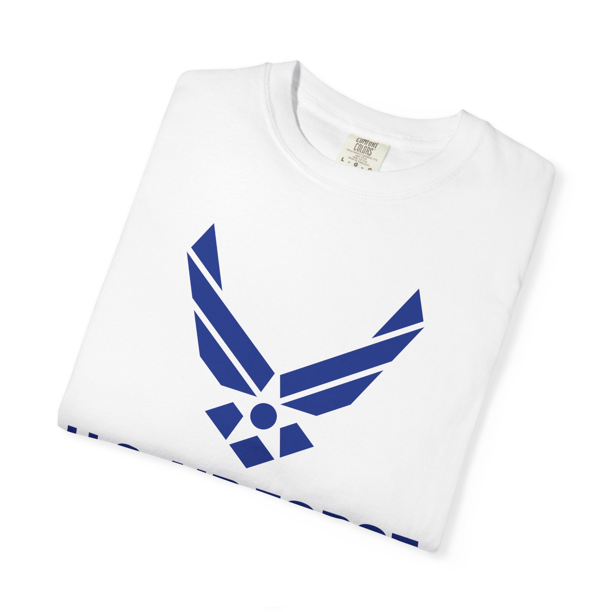 Custom Air Force Mom T-Shirt – Personalized Military Shirt with Rank, Name, Aircraft | Comfort Colors 1717