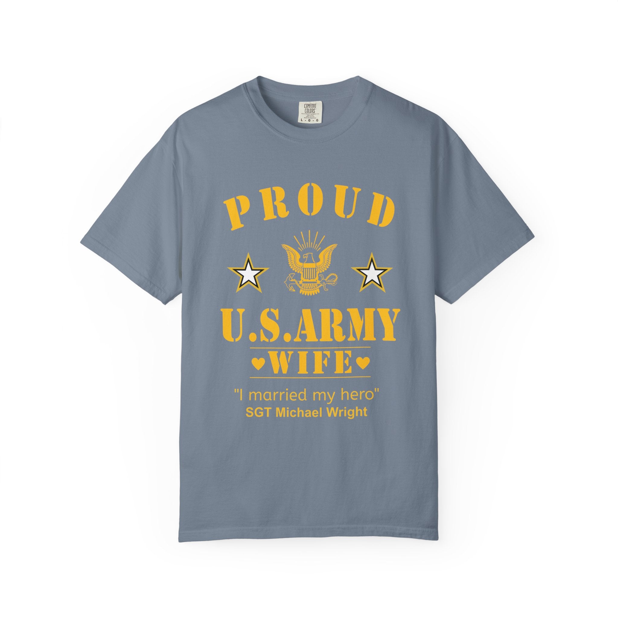 Custom Army Wife Shirt – Personalized Proud U.S. Army Wife Comfort Colors Tee
