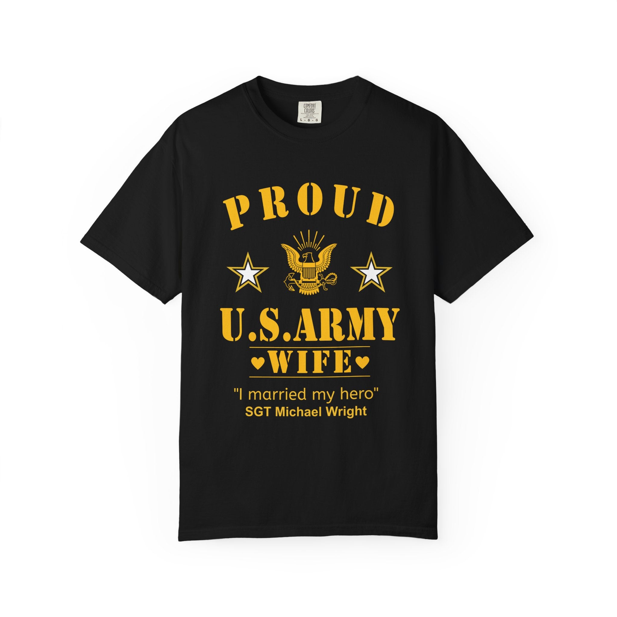 Custom Army Wife Shirt – Personalized Proud U.S. Army Wife Comfort Colors Tee