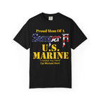 Custom Marine Mom Gold Shirt – Personalized Semper Fi USMC T-Shirt | Proud Military Mom Gift | Comfort Colors 1717