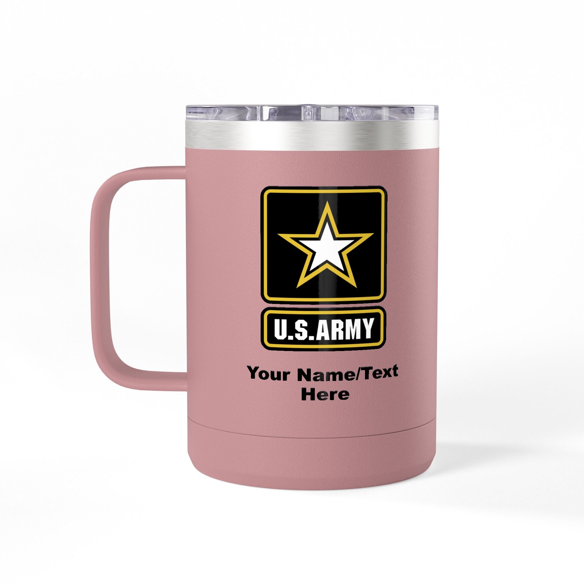 Army Logo Personalized  Insulated 15oz Travel Mug Tumbler