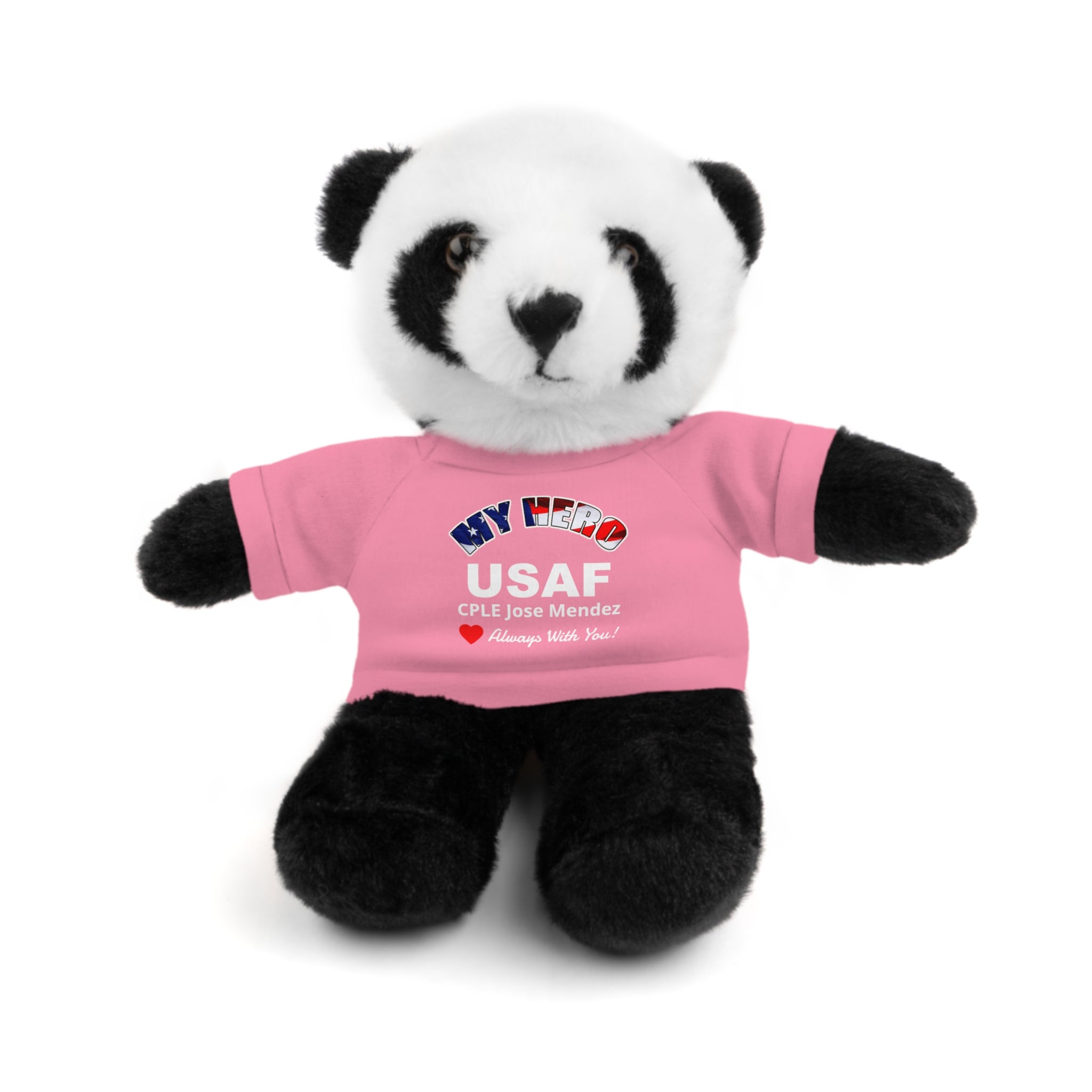 Custom U.S. Air Force Stuffed Animal with Personalized T-Shirt – 6 Plush Options, 5 Shirt Colors