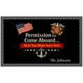 Personalized U.S. Navy Permission to Come Aboard Doormat | Custom Navy Family Welcome Mat