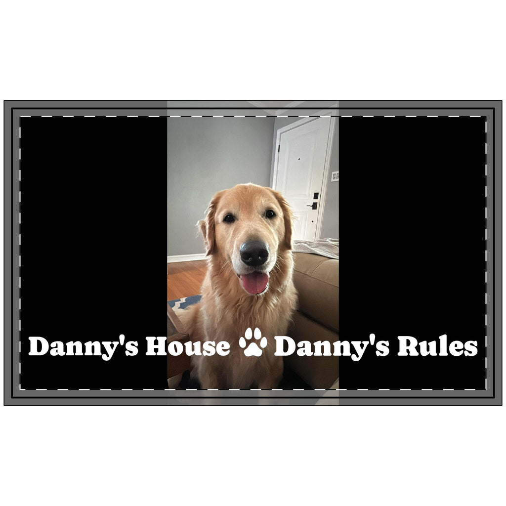Custom Pet Photo Doormat – Personalized Dog Doormat with Name – Upload Your Pet Picture