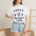Custom Proud Navy Mom Comfort Colors T-Shirt – Personalized U.S. Navy Mom Shirt with Name, Rank & Ship