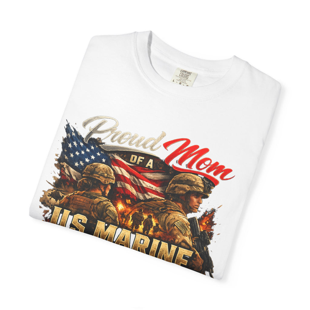 Custom Marine Mom Graphic Shirt – Personalized U.S. Marine Corps Tee | Proud Military Mom Gift | Comfort Colors 1717