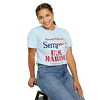 Custom Marine Wife Shirt – Personalized Semper Fi USMC T-Shirt | Proud Military Spouse Gift | Comfort Colors 1717