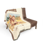 Besties Woven Blanket — Custom Pet Photo Woven Blanket – Personalized Dog & Cat Cotton Throw (3 Sizes)