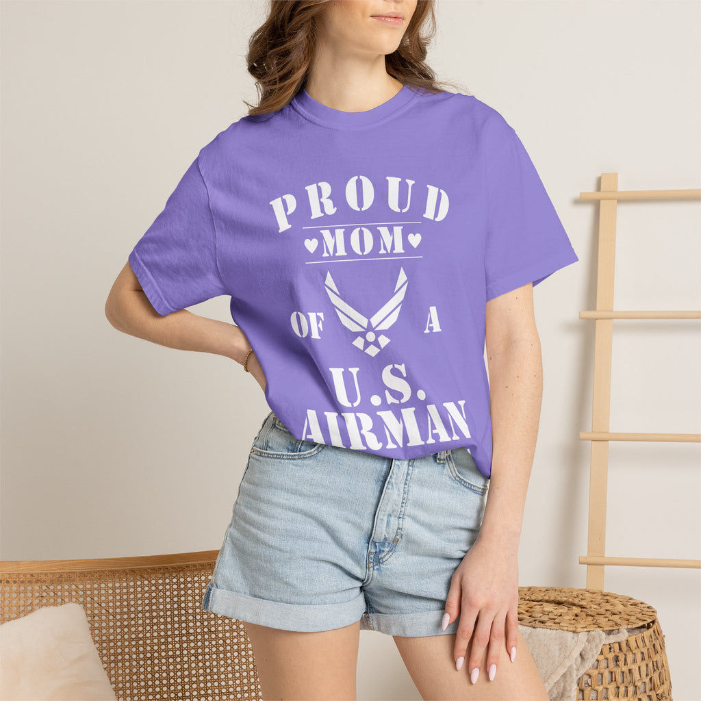 Custom Proud Airman Mom Shirt – Personalized U.S. Air Force Mom Tee with Rank, Name & Saying