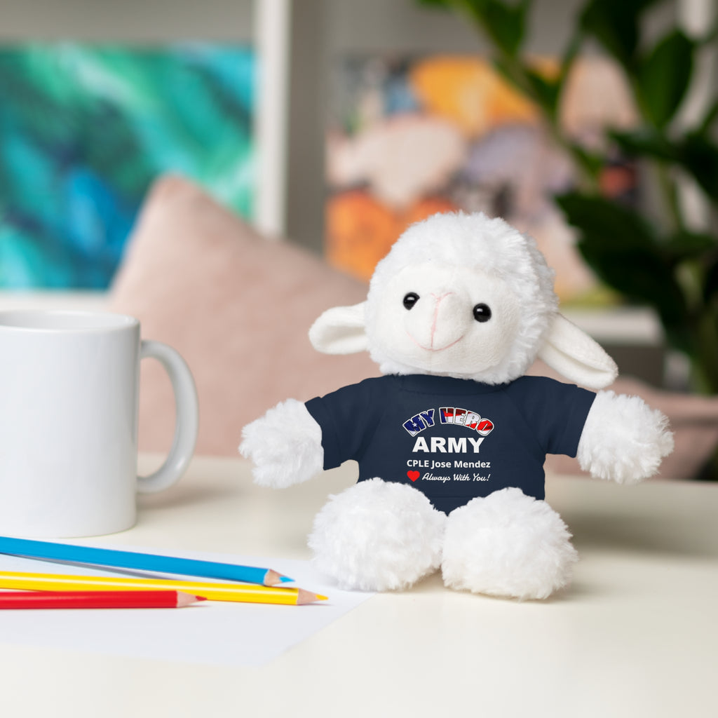 Custom U.S. Army Stuffed Animal with Personalized T-Shirt – 6 Plush Options, 5 Shirt Colors