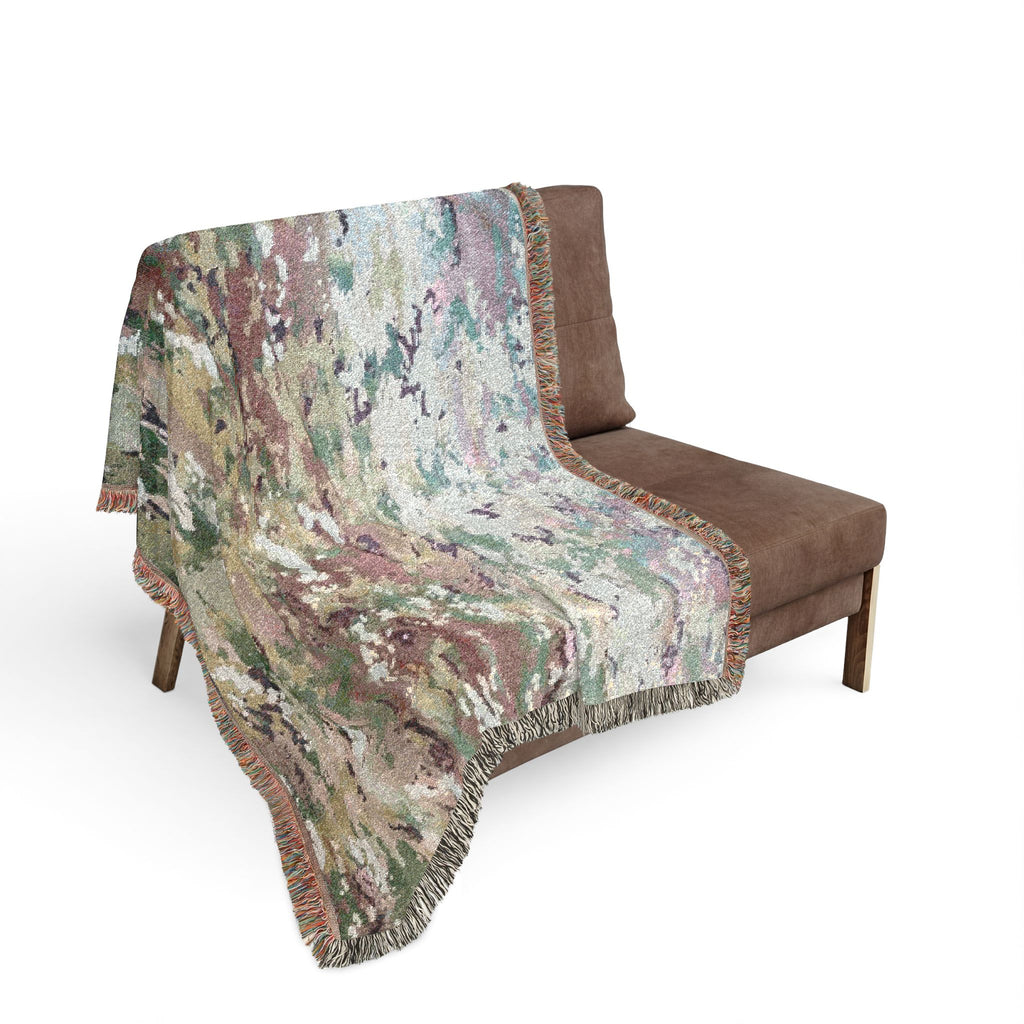 OCP Camouflage Military Woven Blanket – Army, Air Force & Space Force Inspired Throw