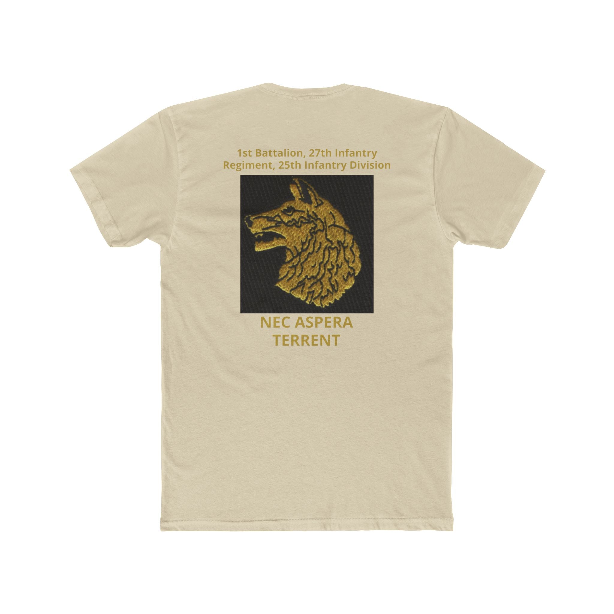 27th Infantry Regiment T‑Shirt — "Nec Aspera Terrent" Wolf Emblem