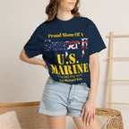Custom Marine Mom Gold Shirt – Personalized Semper Fi USMC T-Shirt | Proud Military Mom Gift | Comfort Colors 1717