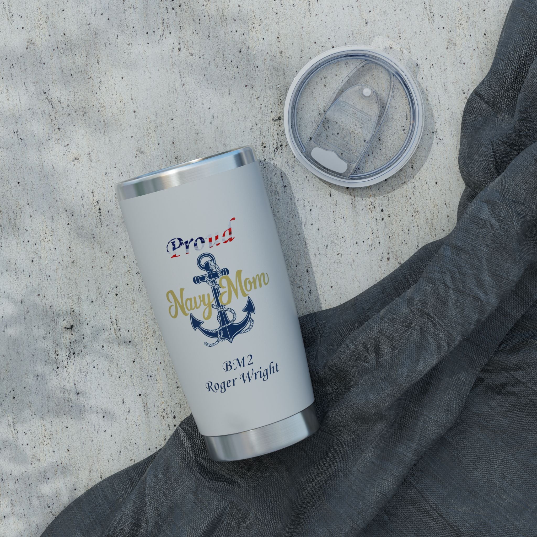 Proud Navy Mom 20oz Tumbler — US Navy Seal Travel Mug