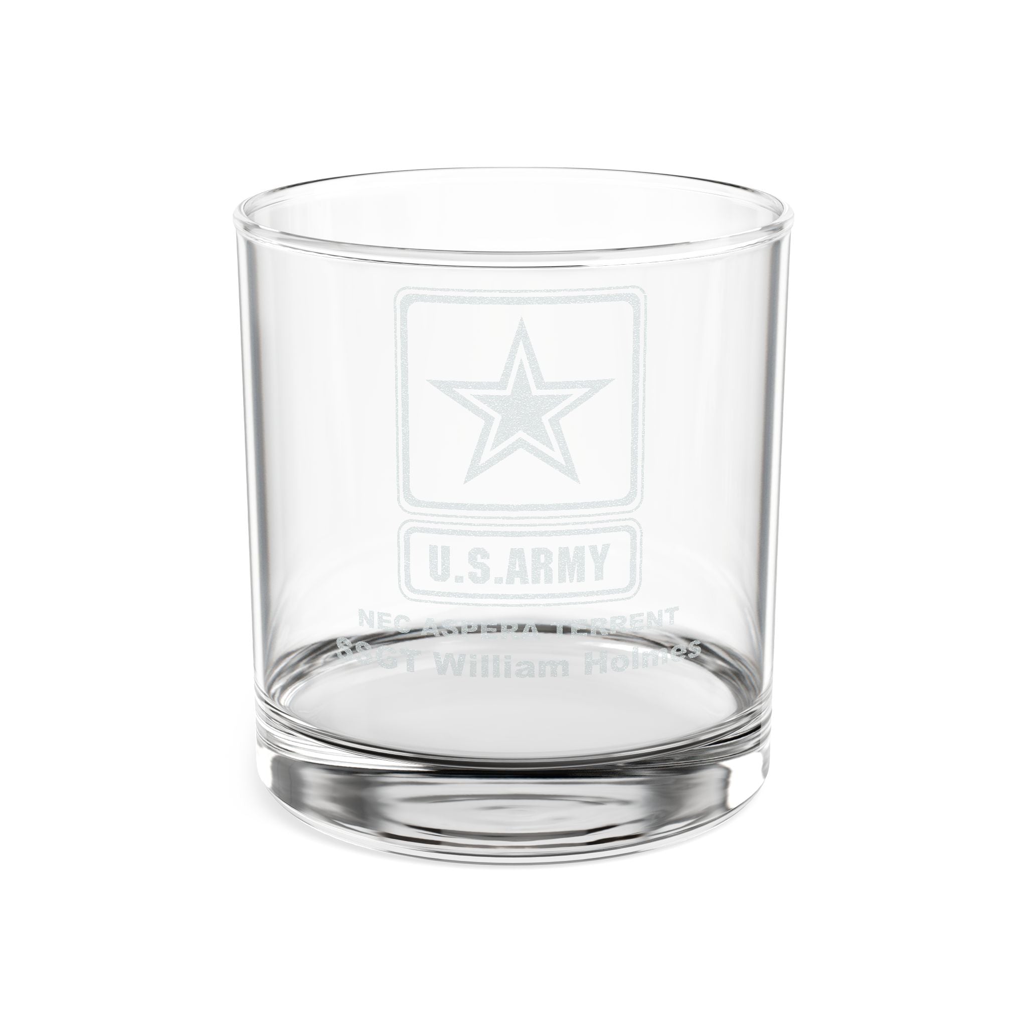 U.S. Army Personalized Whiskey Glass, 10.5oz (Engraving)