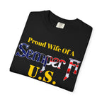 Personalized Marine Wife Gold Letters Shirt – Custom Semper Fi USMC Tee | Proud Military Spouse Gift | Comfort Colors 1717