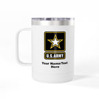 Army Logo Personalized  Insulated 15oz Travel Mug Tumbler
