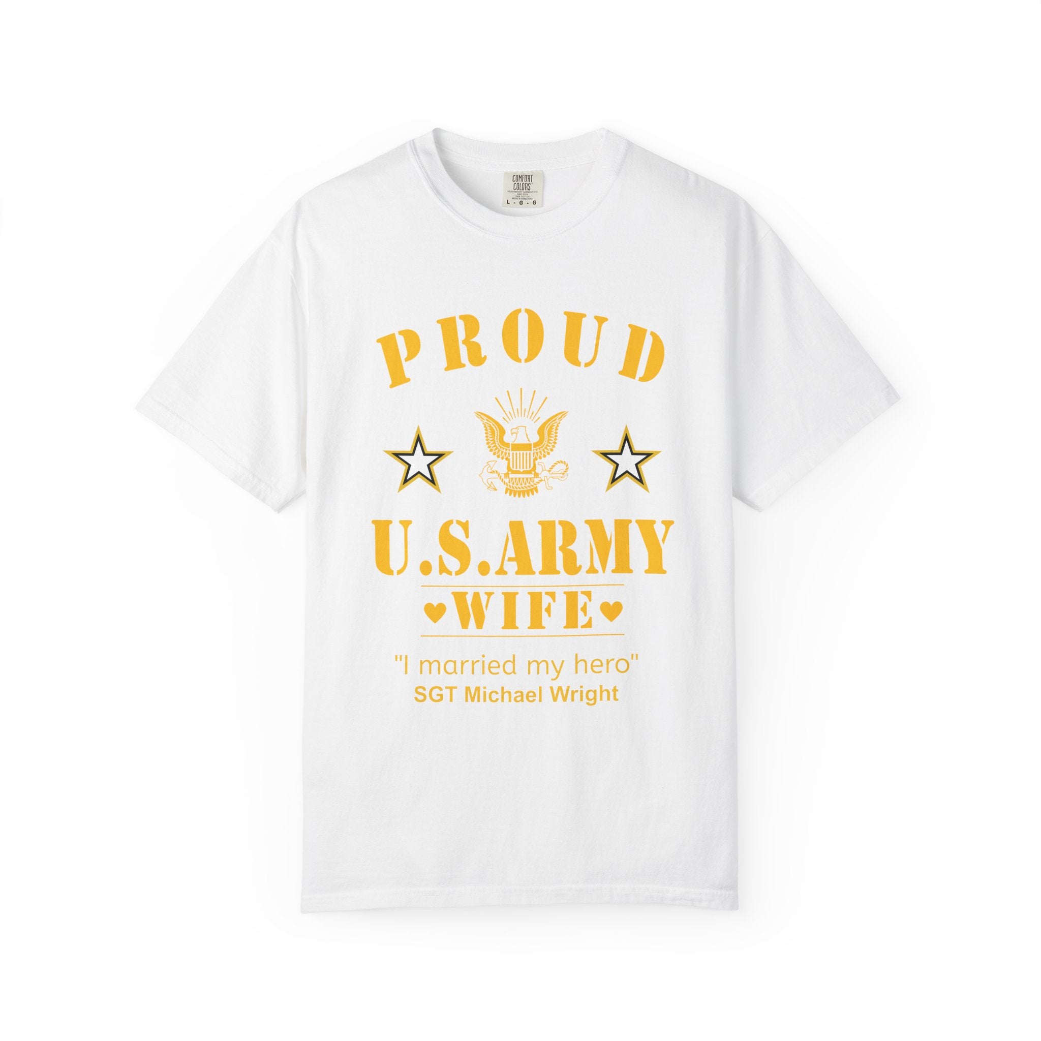 Custom Army Wife Shirt – Personalized Proud U.S. Army Wife Comfort Colors Tee