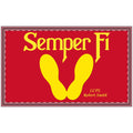 Personalized Marine Corps Yellow Footprints Doormat | Custom USMC Semper Fi Welcome Mat