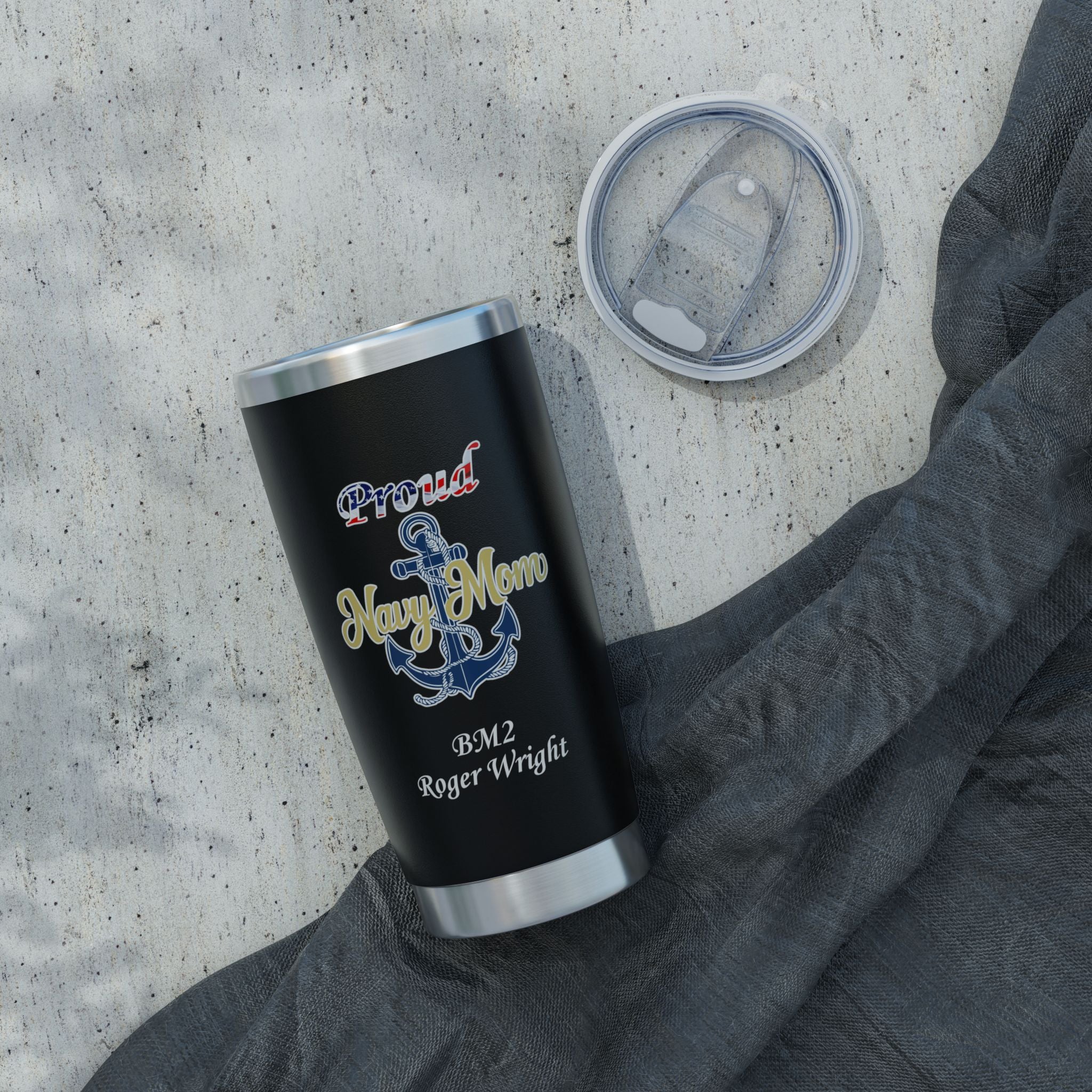 Proud Navy Mom 20oz Tumbler — US Navy Seal Travel Mug