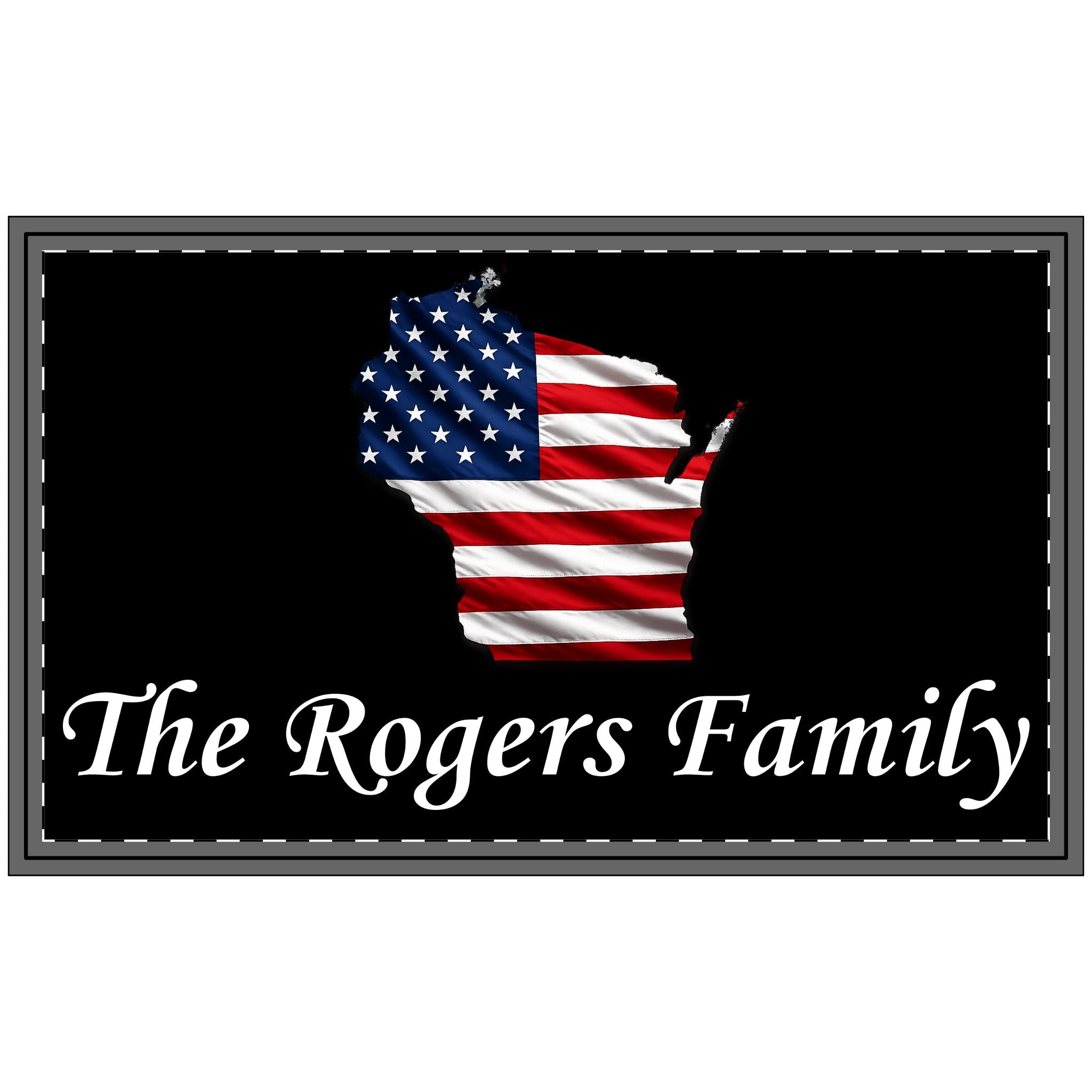 Your State | Welcome To Our Home! Personalized American Flag Doormat