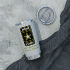 Custom U.S. Army Retired 20oz Tumbler – Personalized Military Retirement Travel Mug with Rank, Name or Message
