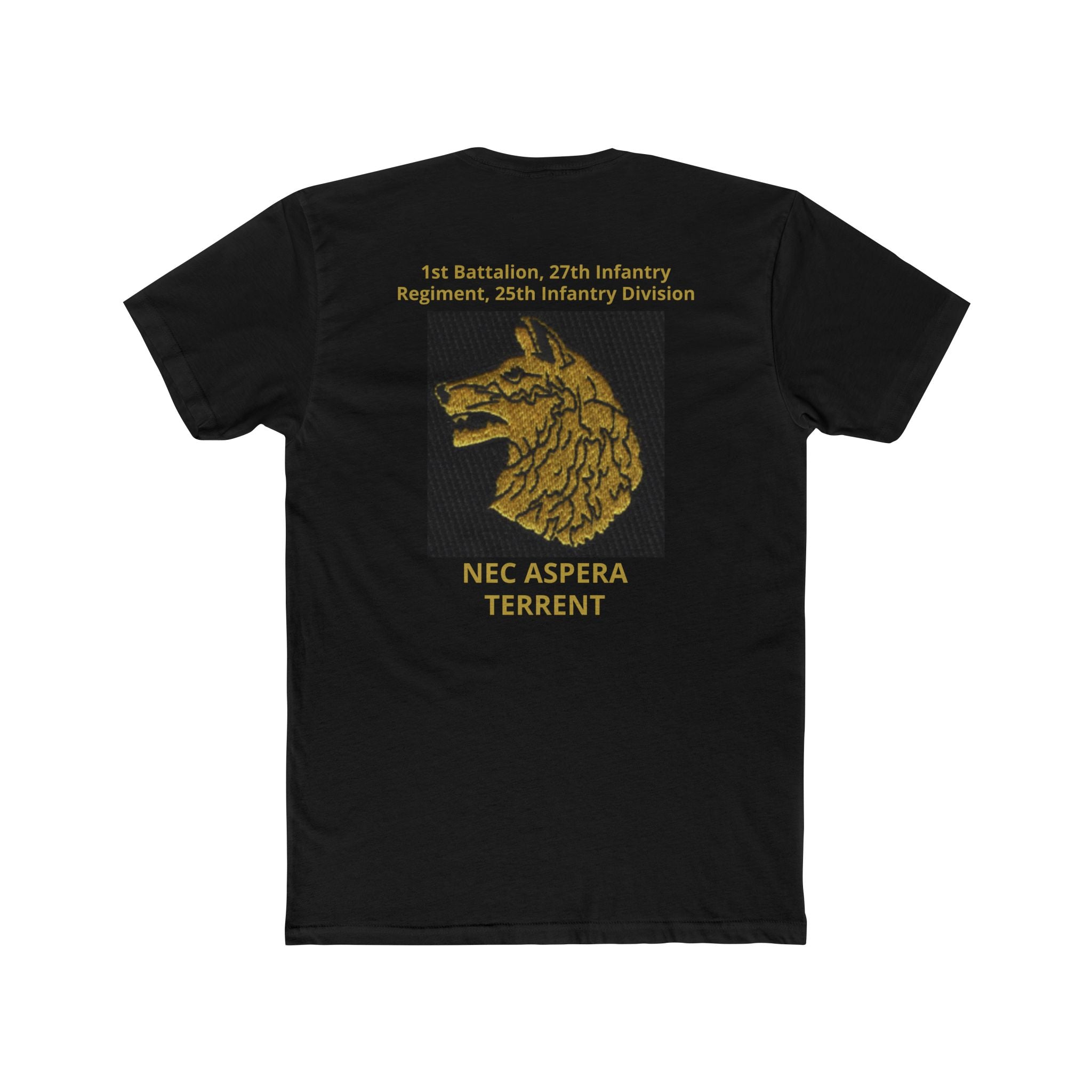 27th Infantry Regiment T‑Shirt — "Nec Aspera Terrent" Wolf Emblem