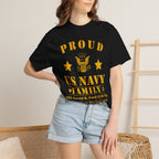 Custom Proud Navy Family Comfort Colors T-Shirt – Personalized U.S. Navy Family Shirt with Name, Ship & Rank