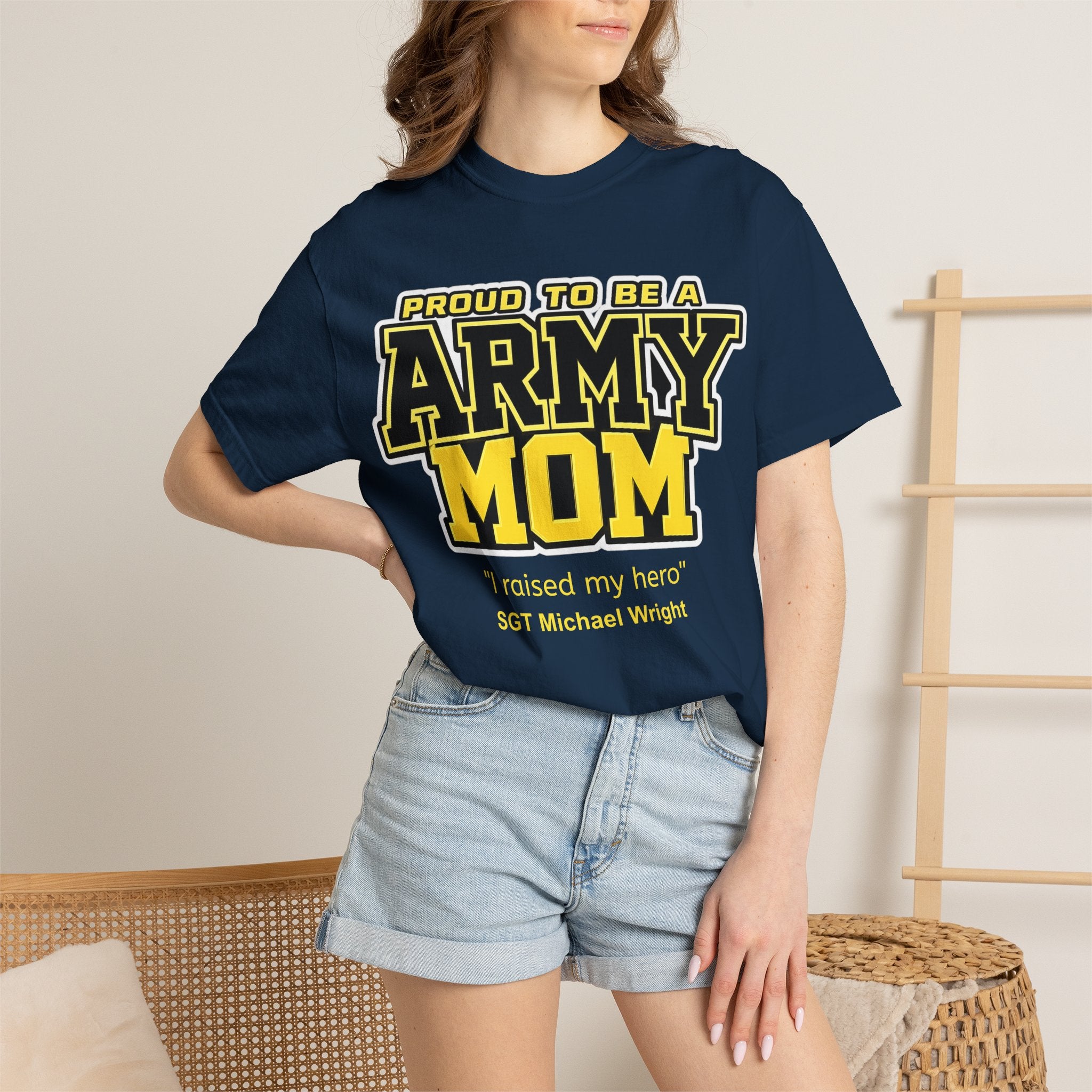 Custom Army Mom Shirt – Personalized Proud Army Mom Comfort Colors 1717 T-Shirt