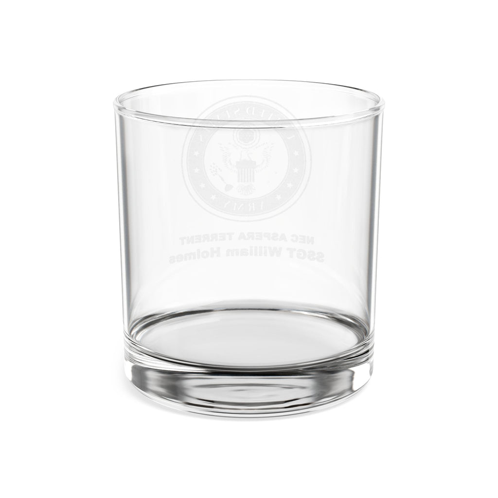 Custom Engraved U.S. Army 10.5oz Whiskey Glass – Personalized Rocks Glass with Rank & Name