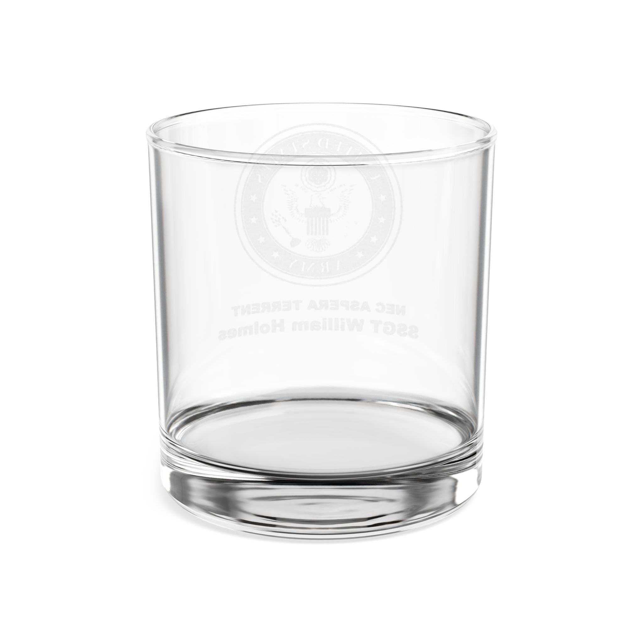 Custom Engraved U.S. Army 10.5oz Whiskey Glass – Personalized Rocks Glass with Rank & Name