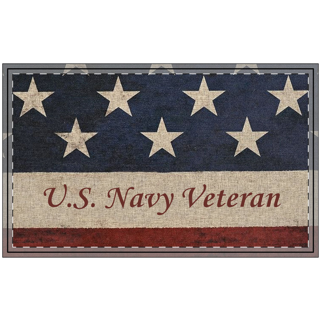 Personalized U.S. Navy Doormat | Custom Navy Veteran, Navy Family & Navy Home Welcome Mat