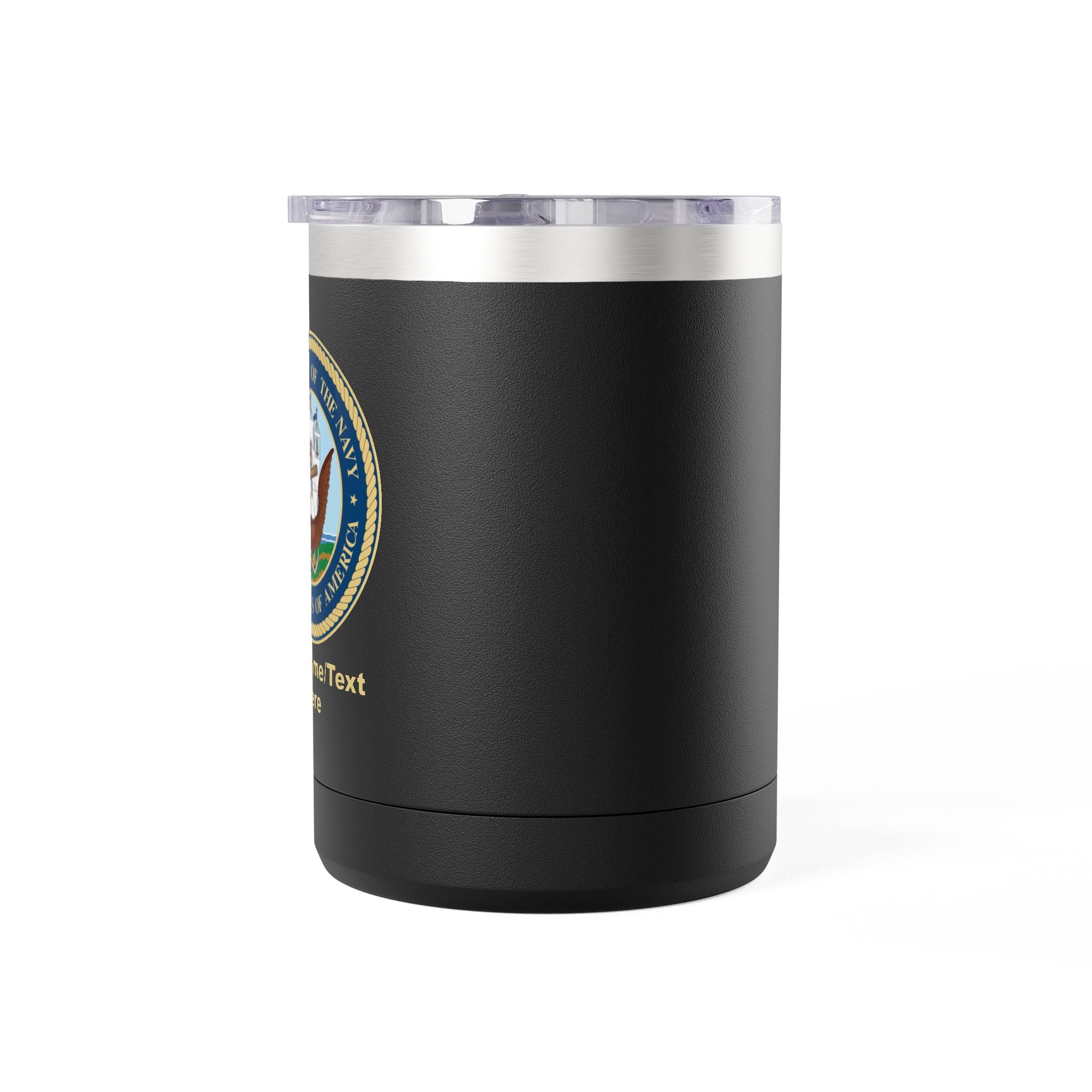 Custom U.S. Navy 15oz Travel Mug – Personalized Military Insulated Coffee Tumbler with Name, Rank or Ship