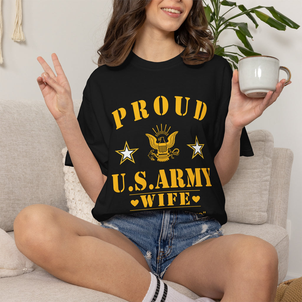 Custom Army Wife Shirt – Personalized Proud U.S. Army Wife Comfort Colors Tee