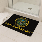 United States Army 'God • Country • Army' Polyester Doormat — Personalized Military Welcome Mat