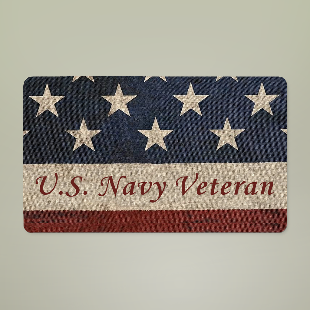 Personalized U.S. Navy Doormat | Custom Navy Veteran, Navy Family & Navy Home Welcome Mat