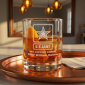 U.S. Army Personalized Whiskey Glass, 10.5oz (Engraving)