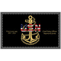Personalized U.S. Navy Anchor Doormat | Custom USN Chief, Veteran & Navy Family Welcome Mat