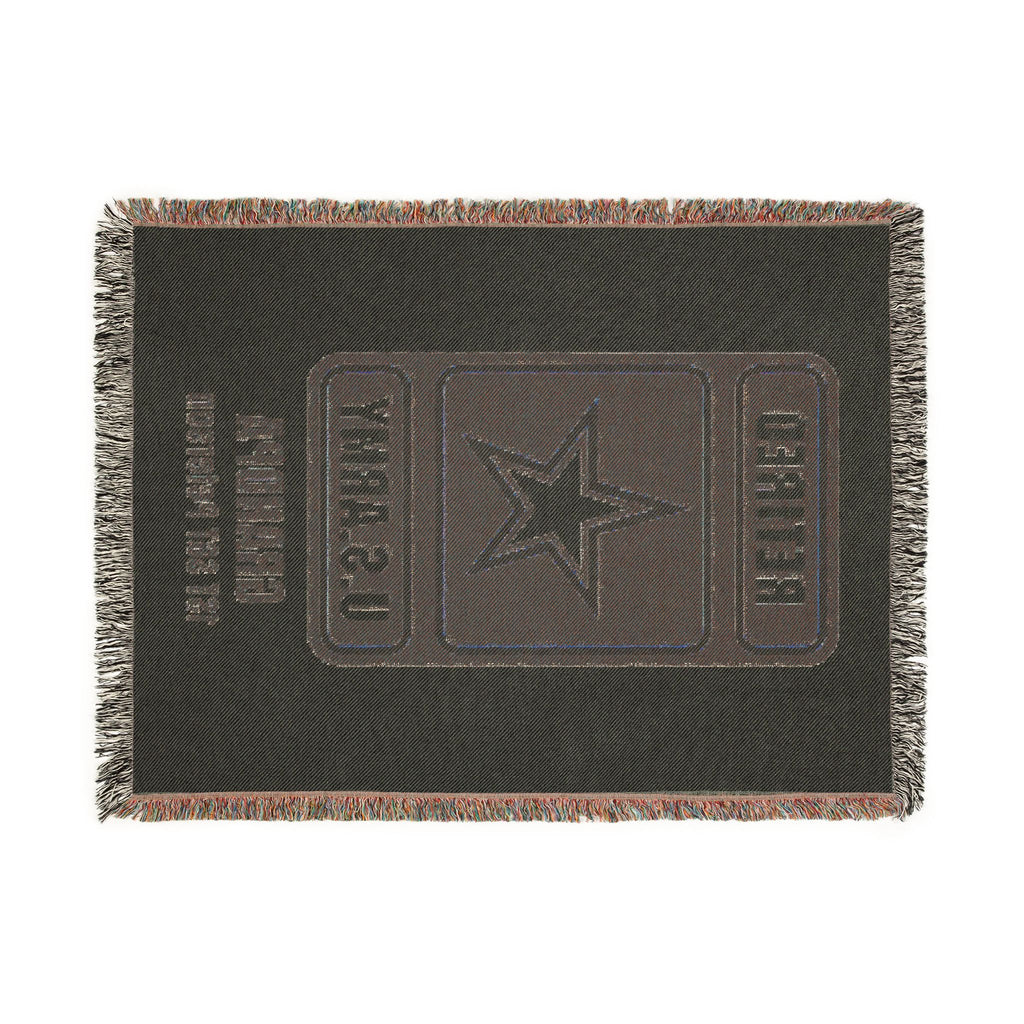 Personalized U.S. Army Retired Woven Blanket – Custom Veteran Gift – Army Grandpa, Dad, Mom Military Retirement Blanket