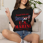 Custom Marine Wife Shirt – Personalized Semper Fi USMC T-Shirt | Proud Military Spouse Gift | Comfort Colors 1717