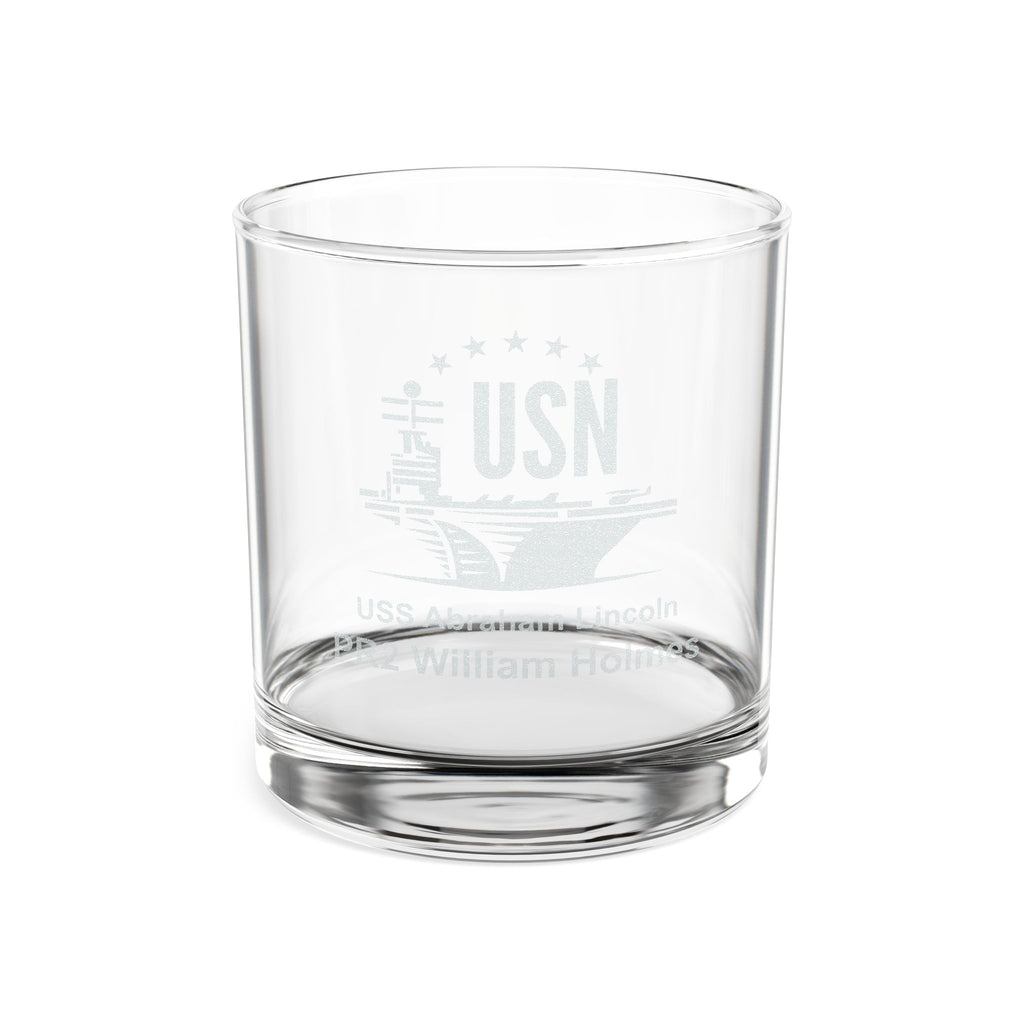 U.S. Navy Personalized Aircraft Carrier Whiskey Glass, 10.5oz (Engraving)