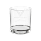 Custom Engraved U.S. Air Force Rocks Glass – Personalized 10.5oz Whiskey Glass with Rank & Name