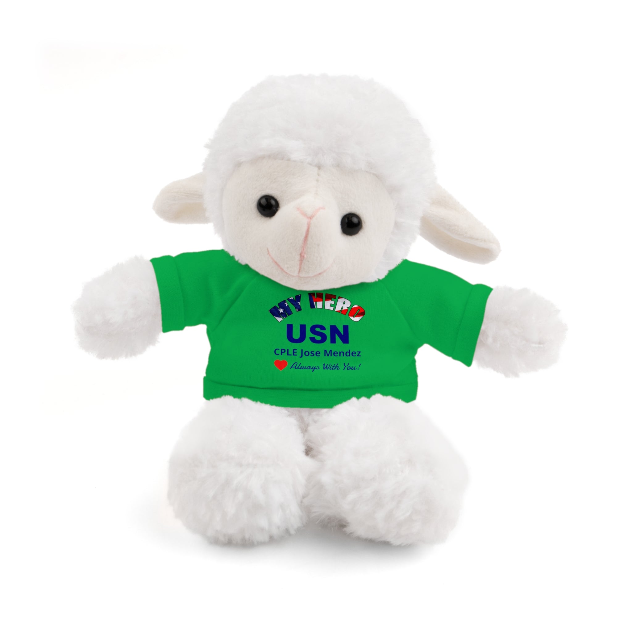 Custom U.S. Navy Stuffed Animal with Personalized T-Shirt – 6 Plush Options, 5 Shirt Colors