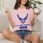 Custom Air Force Mom T-Shirt – Personalized Military Shirt with Rank, Name, Aircraft | Comfort Colors 1717