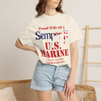 Custom Marine Wife Shirt – Personalized Semper Fi USMC T-Shirt | Proud Military Spouse Gift | Comfort Colors 1717