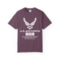 Personalized Air Force Mom Shirt – Custom USAF Family Tee with Rank, Aircraft & Message | Comfort Colors